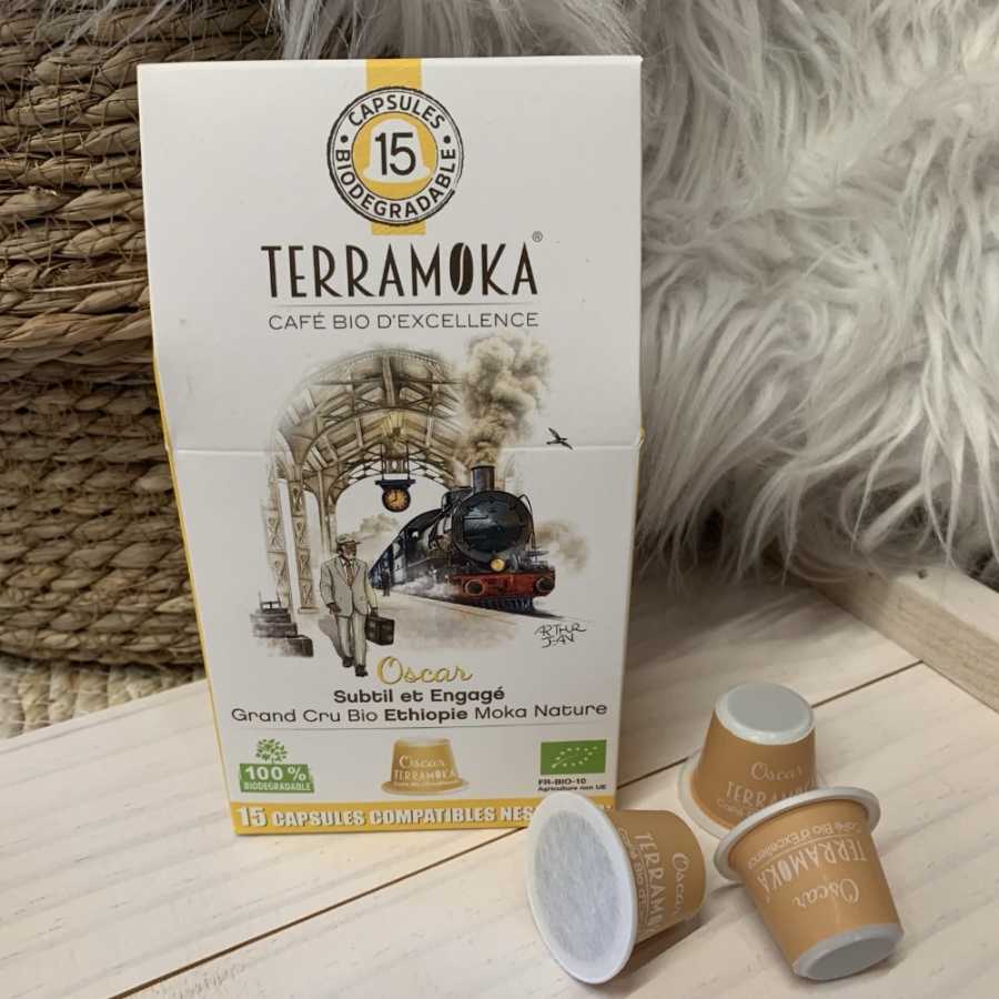 Oscar - Capsules de café bio compatibles Nespresso® biodégradables - Terra  Moka